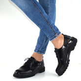 Pantofi Casual Dama din Piele Naturala,Manuela,negrii